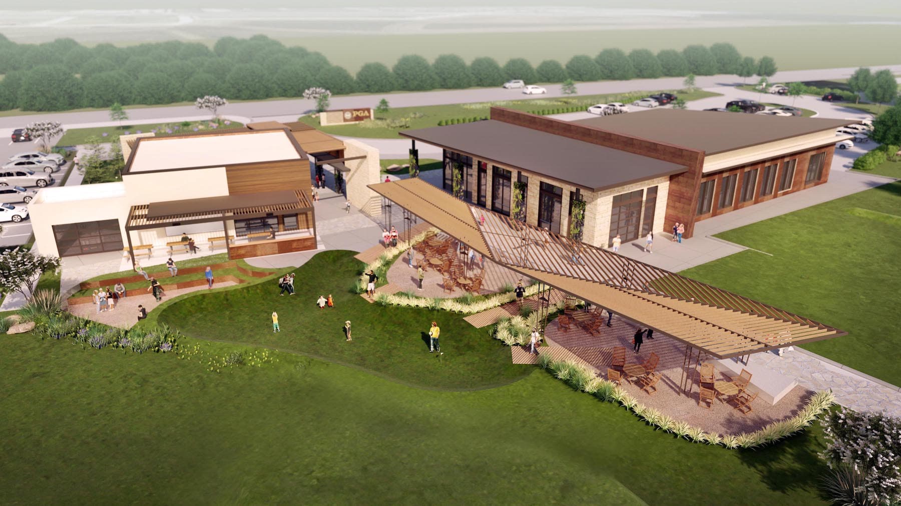 North Texas PGA New Office Rendering by O'Brien Architects